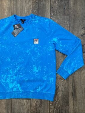 Vision Street Wear Skate Outdoor Preppy Pullover Sweatshirt Men’s Size M Blue